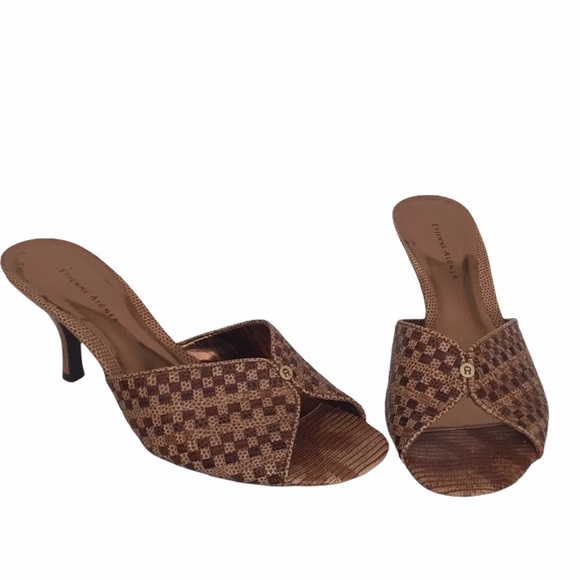 Etienne Aigner Shoes - Etienne Aigner woven tan leather sandals 8 1/2M